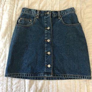 Vintage Button up Jean Skirt